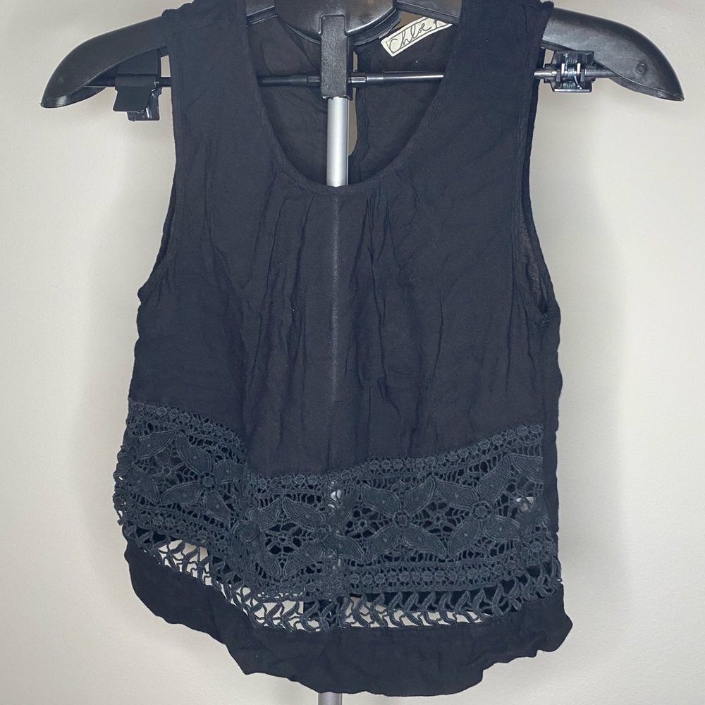 Black crop top Small